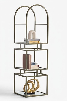 Bookshelf – geometrically, modernly, and stylishly organized vintage furniture