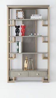 Bookcase Stainless Steel Shelf Books Wall Cabinets Office Shelves Luxury Cabinet New