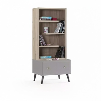 Bookshelf Standing shelf Children\'s shelf Shelf Bookcase Wood Grey