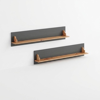 Bookcase Wall Shelf Wood Hanging Shelf Floor Standing Shelf Real Wood Storage 120*15*25cm