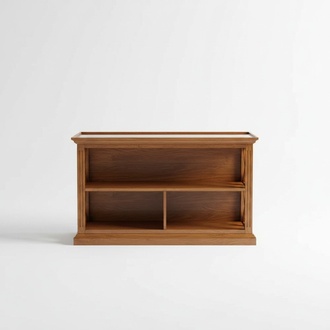 Bookcase Wood Shelves Cabinet Classic Furniture Cabinets Brown