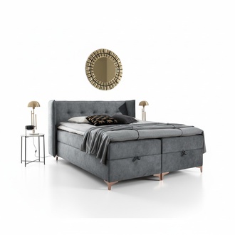 Box spring bed 160x200cm upholstered furniture luxury bed bedroom style modern