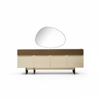 Brown-Beige Kitchen Sideboard Designer Dining Room Furniture Luxurious Chest of Drawers