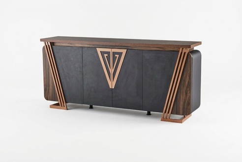 Braun Schwarz Bronze Sideboard Rectangular Shape Storage Filing Cabinet