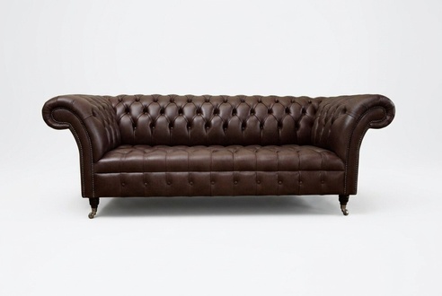 Brown Chesterfield Sofa Couch Design Upholstery Sofas Couches Fabric Textile Leather