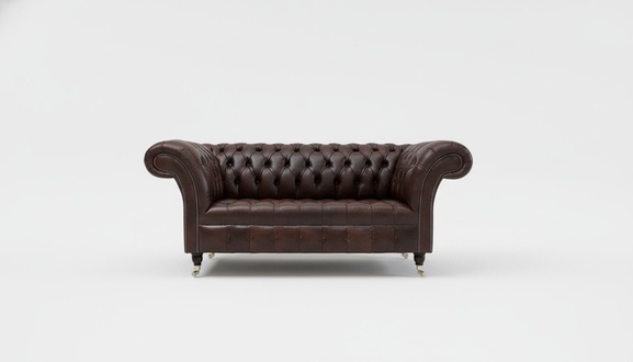 Brown designer sofa couch upholstery XXL 2 seater big sofas couches textile leather