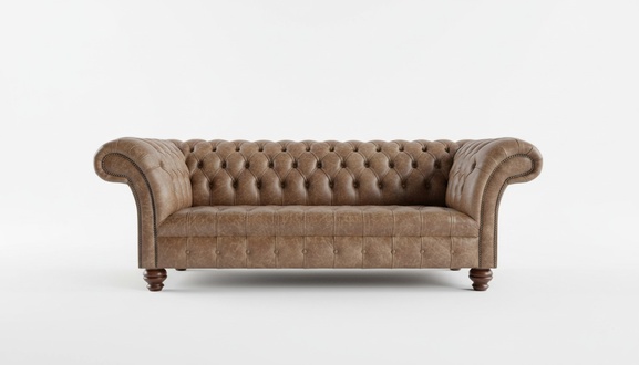 Brown designer sofa couch upholstery XXL 3 seater big sofas couches leather textile