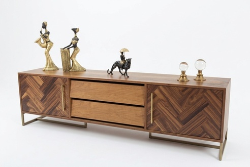Braun TV Stand RTV Sideboard Living Room Furniture Modern Luxury New