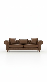 Brown three seater living room couch luxury leather sofas style furniture new