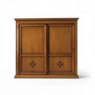 Brown Wardrobe Wood Closet Classic Designer Furniture New