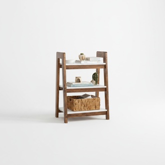 Brown-White Bookshelf Book Table Wooden Furniture Kids Shelves Office Furniture