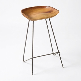Brown Wooden Bar Stool Elegant and Functional