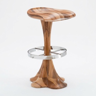 Brown Wooden Stool Elegant and Versatile for Home and Office