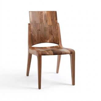 Brown Wooden Chair Elegant Modern Seating Furniture for Living Room