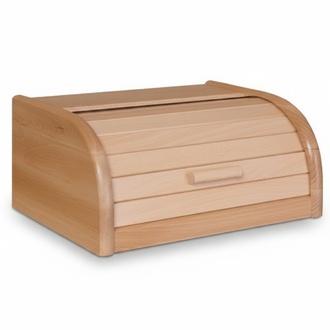 Beech bread box 32 cm wooden bread box roll-up box bread roll-up flap real wood New