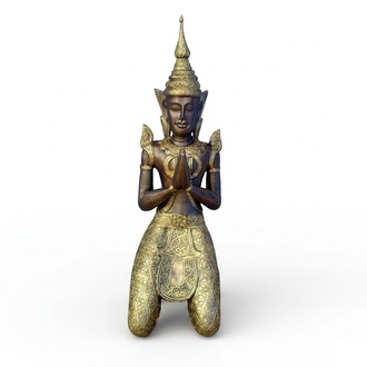 Decorative meditating buddha figure statue 110 cm height (B1)