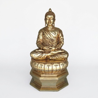 Meditating Buddha figure decorative statue sculpture 125 cm height (B39A)
