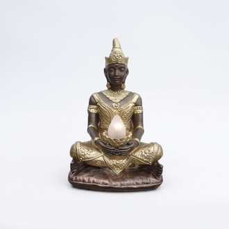 Decorative lamp sculpture designed as Buddha holding light 80x43x46 cm size B51