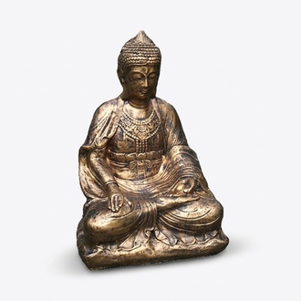 Decorative golden Buddha figure statue sculpture 60 cm height