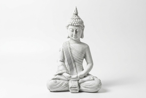 Buddha sculpture in stone look. Large sculpture for garden and living area 31cm