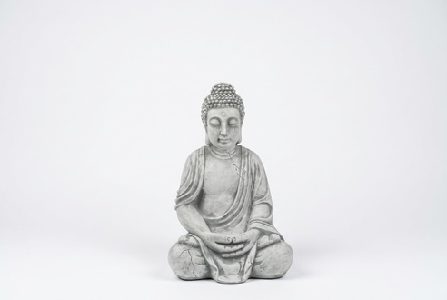 Buddha sculpture in stone look. Large sculpture for garden and living area 50cm