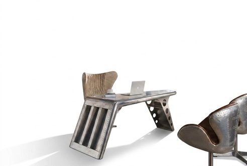 Office furnishings, study, office furniture, table, cupboard, armchair, 8-piece set