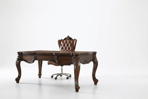 Office Set Desk Executive Chair Complete Office Baroque Rococo 2pcs Set Set