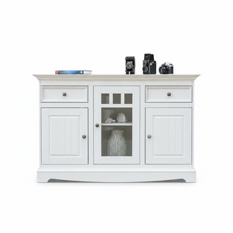 Buffet Cupboard Bar Cabinet Country House Luxury Italian Wood Furniture White Large New
