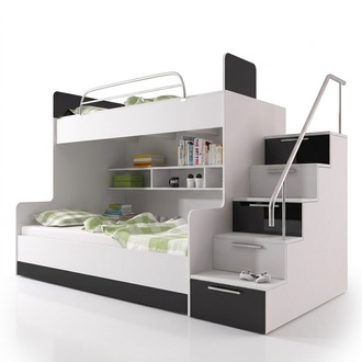 Bunk bed, double-decker bed, children\'s bed, youth bed, loft bed.