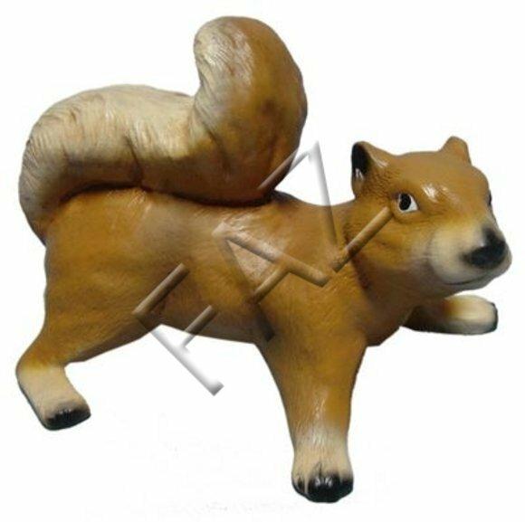 Decorative sculpture designed as light brown motey colored squirrel 20x28cm
