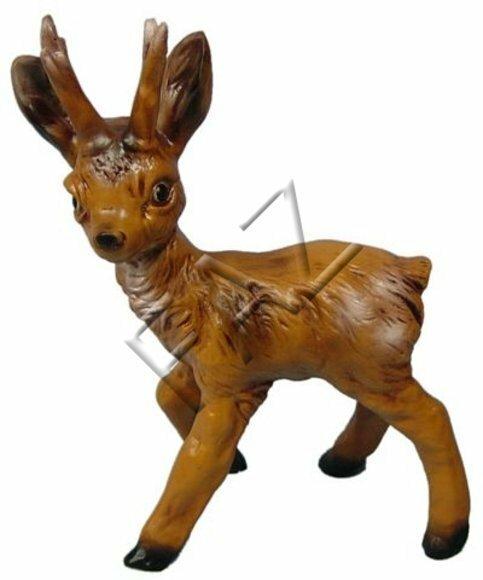 Light brown original colored decorative fawn sculpture 40cm height