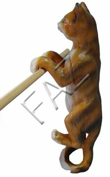 Decorative sculpture designed as dangling orange cat 65cm height C276