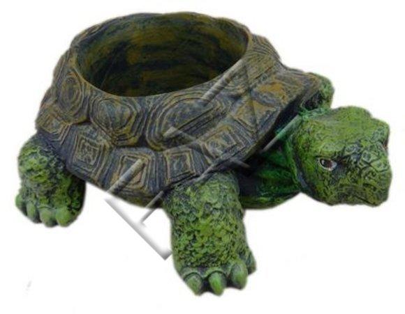 Decorative flower pot figure designed as an original colored turtle 40cm height