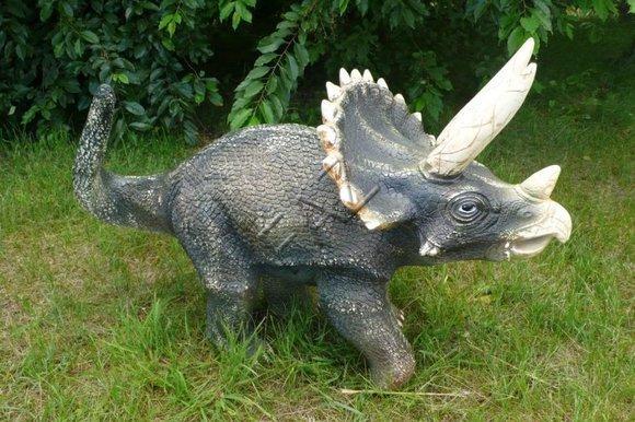 Decorative sculpture designed as Triceratops dino figure 100cm length