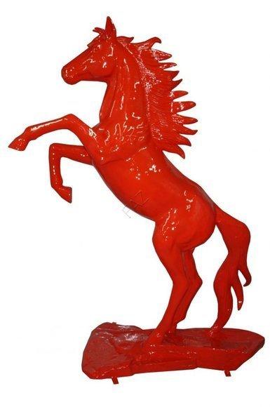 Full red painted decorative horse figure sculpture 310cm height