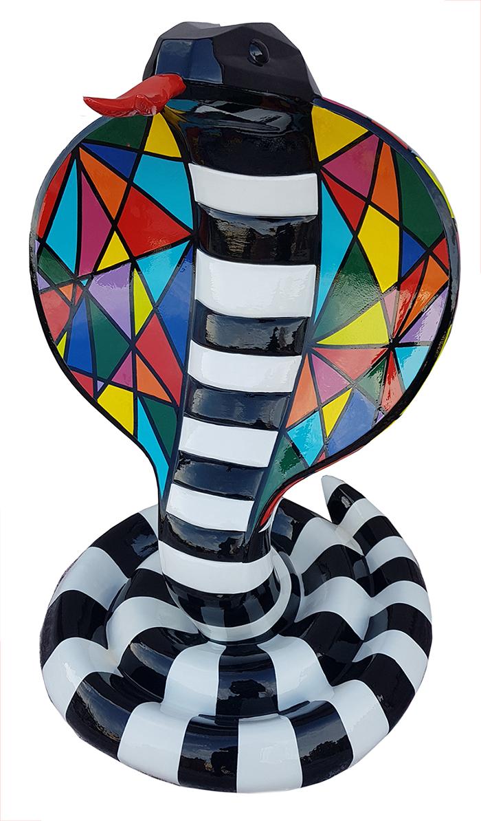 Designer Abstract Modern Snake Figurine Cobra Decorative Garden Sculptures Snake
