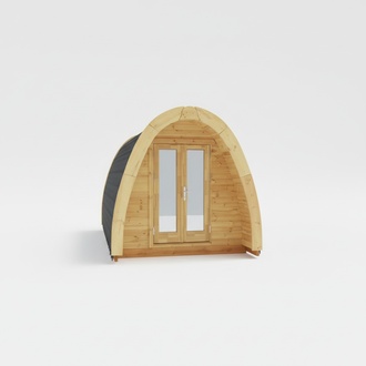 Camping House 2.4 x 5.9m Garden Shed Camping House Holiday House Wood for 2-4 People