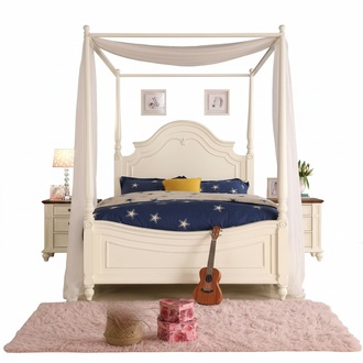 Luxury Canopy Bed Real Wood Bed Design Beds Classic Bedroom Furniture New