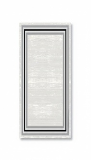 Carpet area rug short pile border ornament gray black hallway foyer rugs