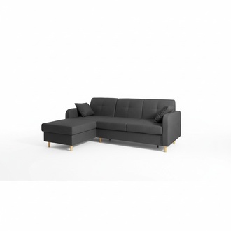 Fabric Corner Sofa L-Form Sofa Couch Design Upholstery Modern Textile Bed Function New