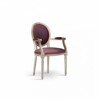 Chair 1 Seater Wood Luxury With Armrests Dining Room Italian Design