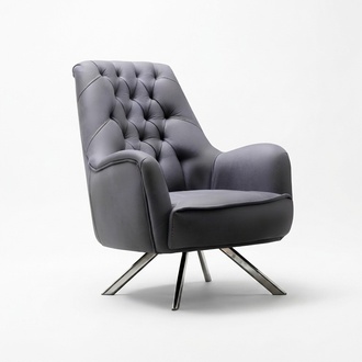 Armchair Design Couch Sofa Relax Textile Upholstery Seater Luxury Gray New