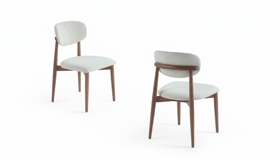 Chair group set 6x chairs upholstered wooden dining chairs textile