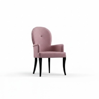 Chair with Armrests Armchair Upholstered Solid Wood Textile Wood Armchair New