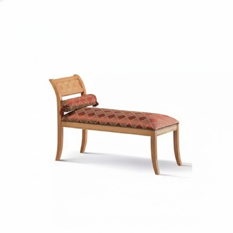 Chaise Longue Classic Furniture Living Room Design Sofa Textile Red