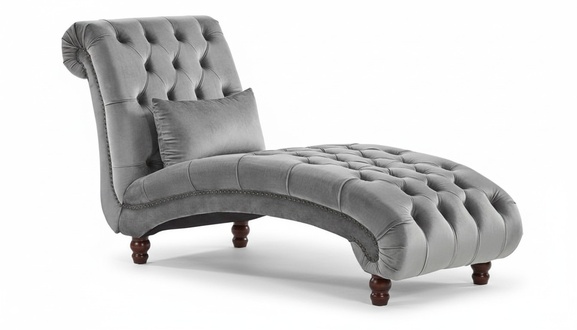 Chaise Longue Creative Furniture New Textile Living Room Modern Design Sofa Fabric Grey