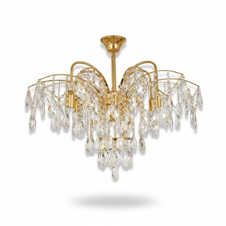 Chandelier French gold in the living room light luxurious lamps