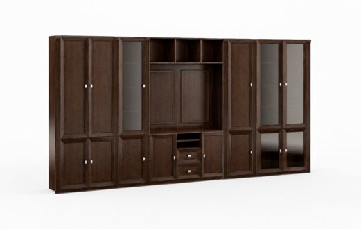 Noble brown office cabinet work cabinets luxurious wooden shelves furniture