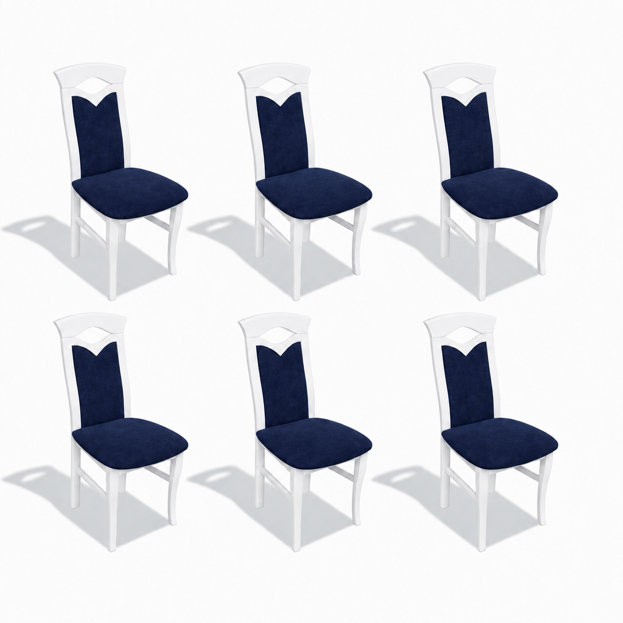 Upholstered Chair Armchair Fabric Seat Armchair Set New Kitchen Chair Dining Room 6x Chairs Ready SOFORT