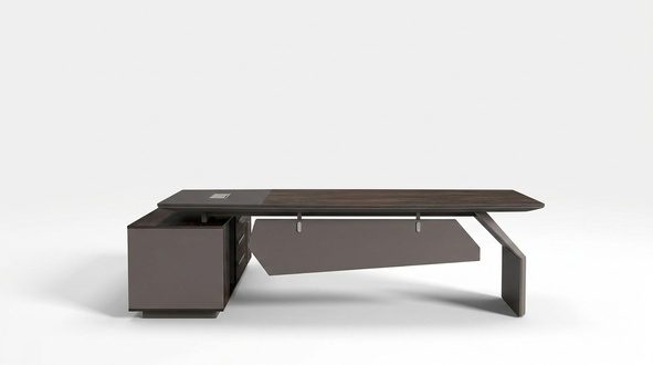 Gray Wooden Desk – Modern Work Surface for Every Office Ready Now SOFORT